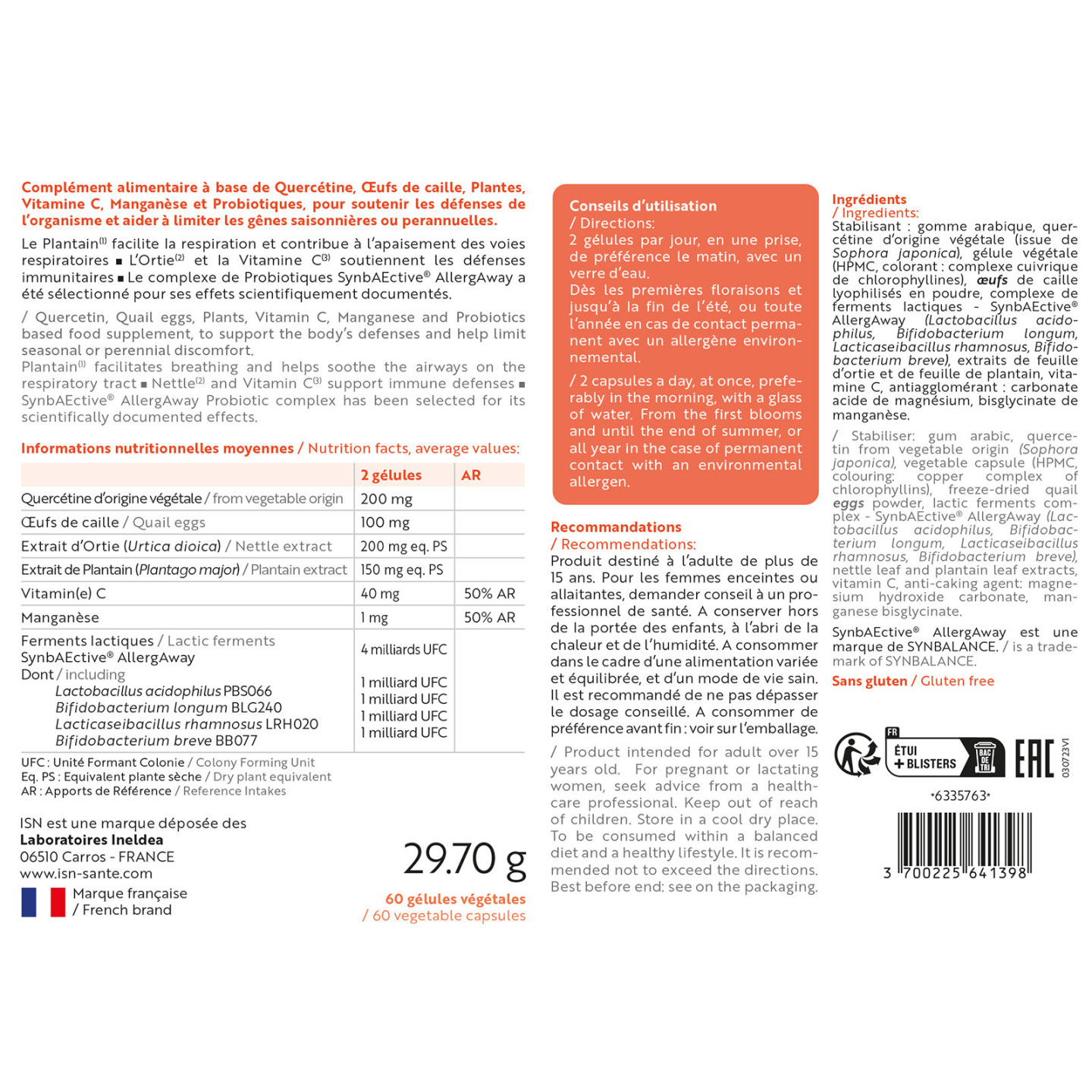 ALLERBIOL® - Confort des voies respiratoires