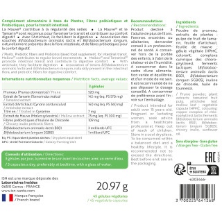TRANSIREGUL® - Régularité du transit intestinal - 45 gélules végétales