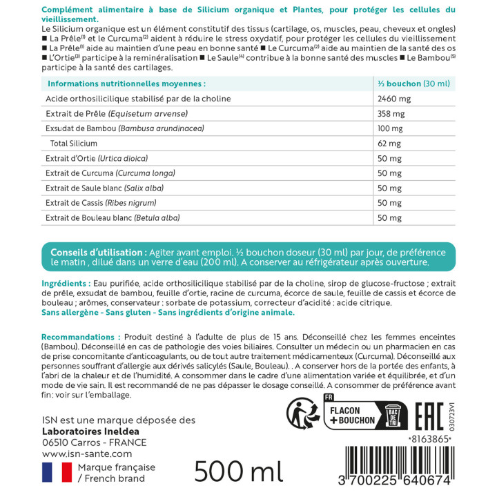SILIBIOL® - Protection cellulaire & Anti-âge - Flacon 500ml