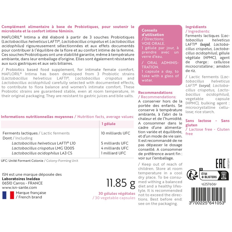 MAFLORIL® Intima - Confort intime féminin MAFLORIL® Intima - Confort intime féminin