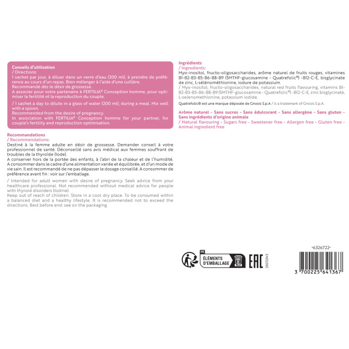 FERTILIA Conception Femme - Fertilité féminine