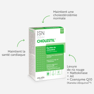 CHOLESTIL® - Equilibre du cholestérol - 30 gélules végétales. CHOLESTIL® - Equilibre du cholestérol - 30 gélules végétales.