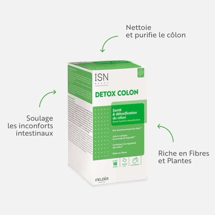 Detox Colon - Pour un côlon sain et purifié - Etui de 10 sachets