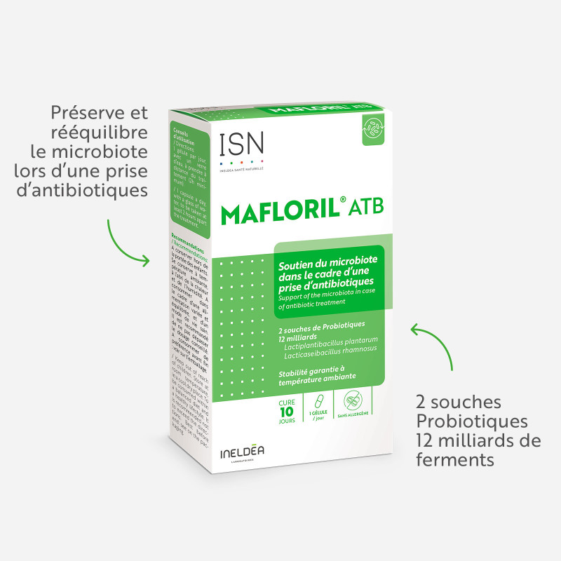 MAFLORIL® ATB : Soutient en cas de prise d’antibiotiques - Cure 10j MAFLORIL® ATB : Soutient en cas de prise d’antibiotiques - Cure 10j