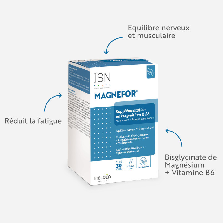 MAGNEFOR® - Votre meilleur choix Magnésium ! 90 gélules végétales