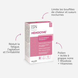 MENOGYNE® - Pré-ménopause et ménopause - 60 gélules végétales