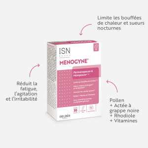 MENOGYNE® - Pré-ménopause et ménopause - 60 gélules végétales MENOGYNE® - Pré-ménopause et ménopause - 60 gélules végétales