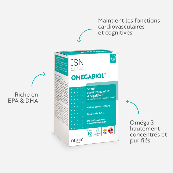 OMEGABIOL® - Fonctions cardiovasculaires et cognitives - 60 capsules