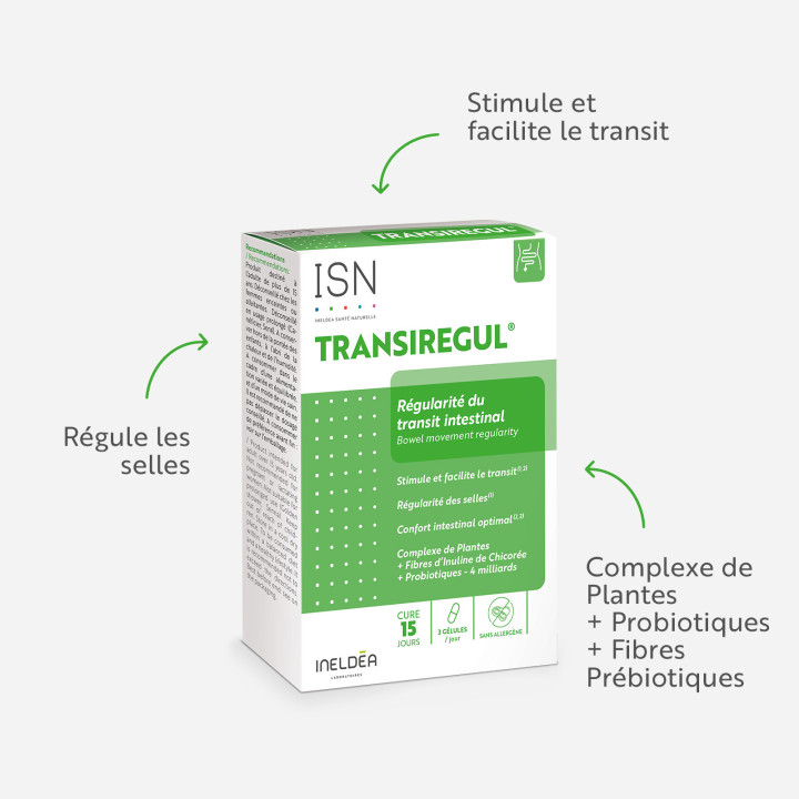 TRANSIREGUL® - Régularité du transit intestinal - 45 gélules végétales