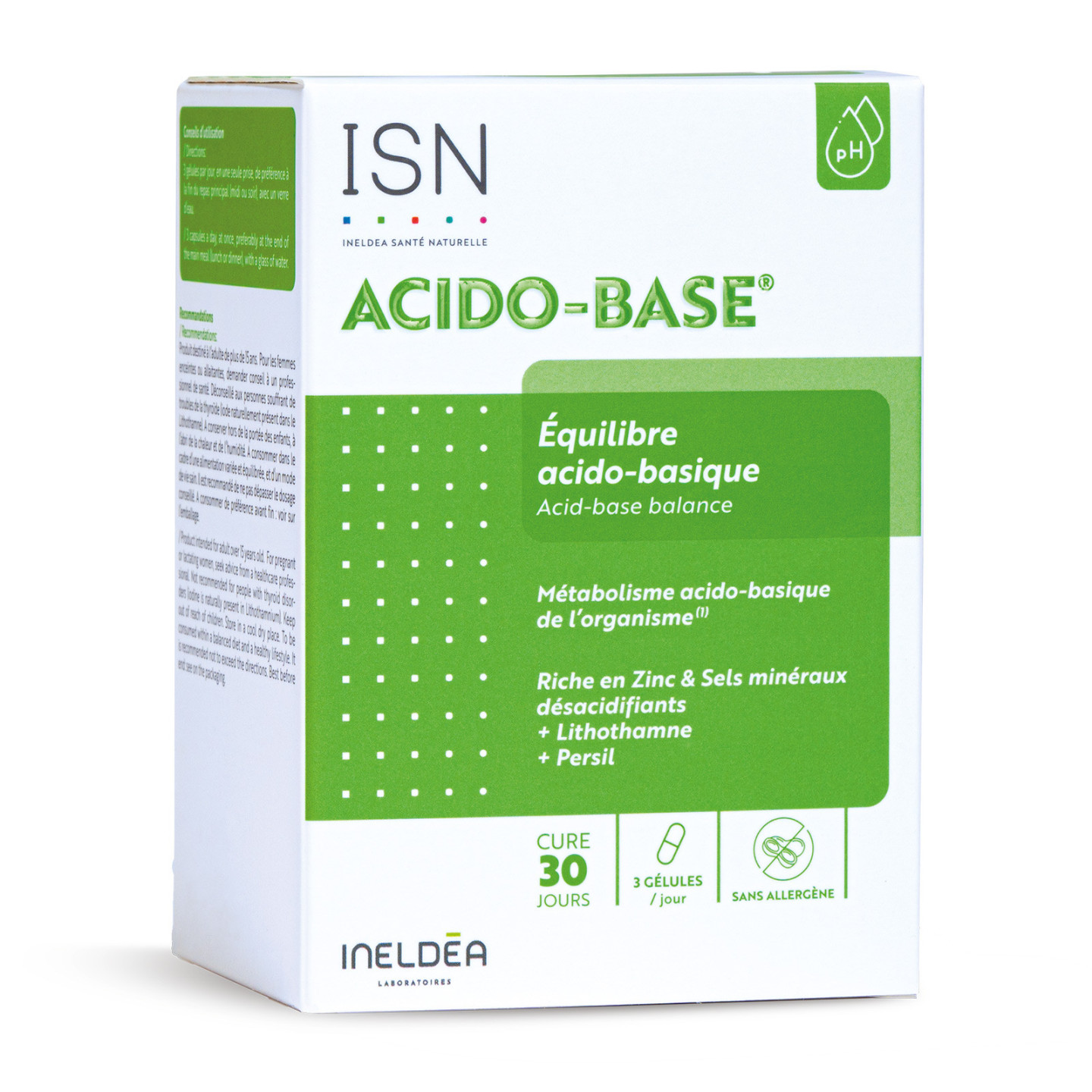 ACIDO-BASE® - Rééquilibre le pH sanguin - 90 gélules végétales