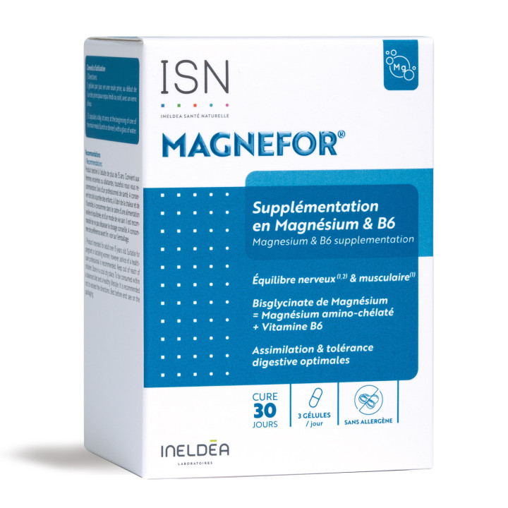 MAGNEFOR® - Votre meilleur choix Magnésium ! 90 gélules végétales