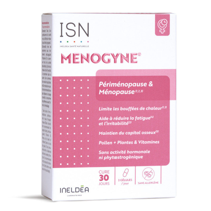 MENOGYNE® - Pré-ménopause et ménopause - 60 gélules végétales MENOGYNE® - Pré-ménopause et ménopause - 60 gélules végétales