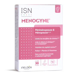 MENOGYNE® - Pré-ménopause et ménopause - 60 gélules végétales MENOGYNE® - Pré-ménopause et ménopause - 60 gélules végétales