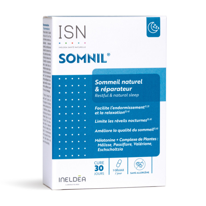 SOMNIL® - Sommeil naturel et réparateur - 45 gélules végétales