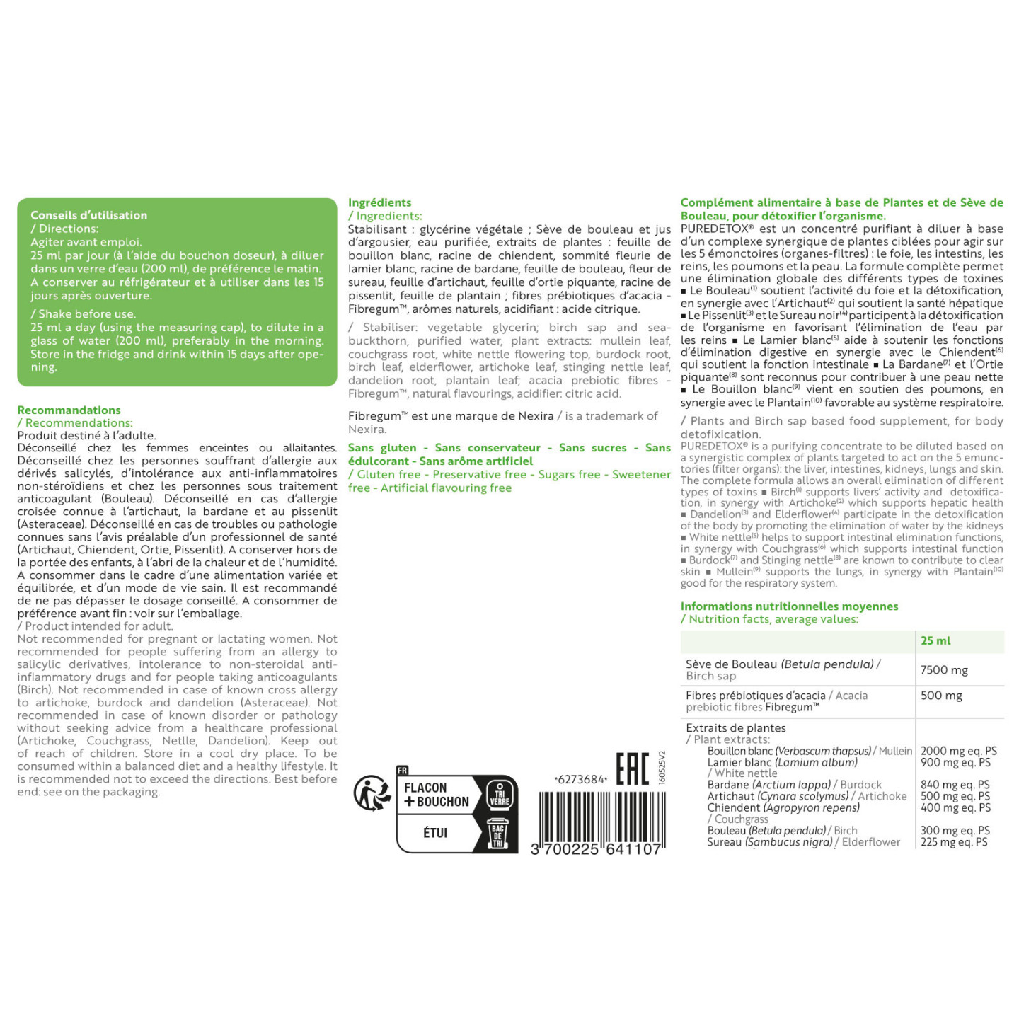 PUREDETOX - Détoxification globale de l'organisme